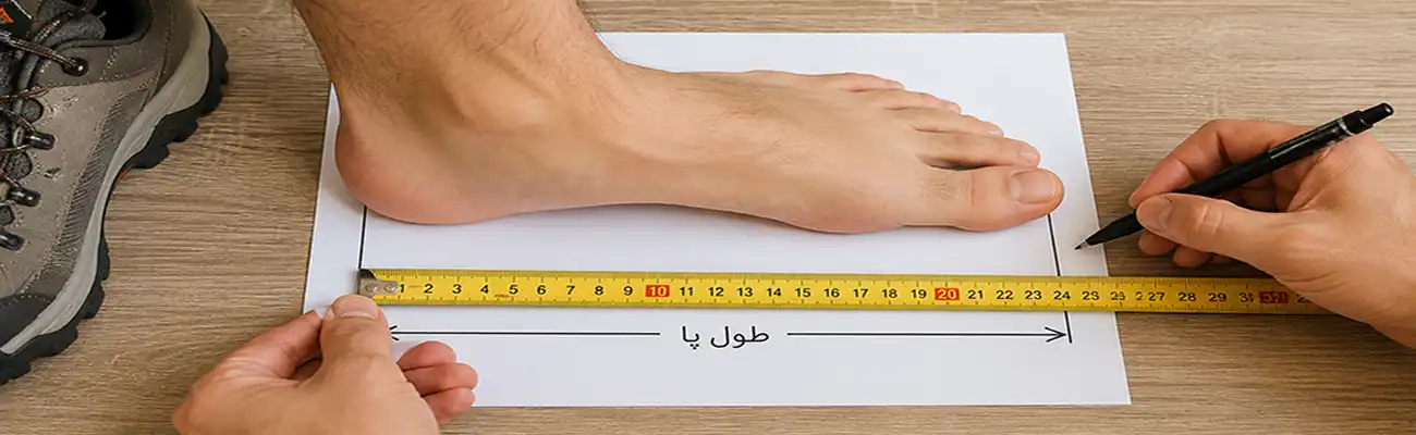 انتخاب سایز کفش کوهنوردی با اندازه گیری طول پا